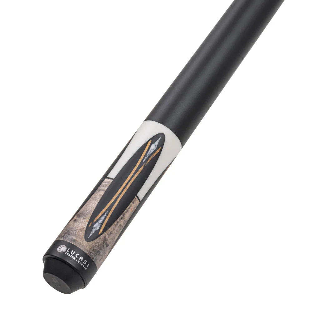 Lucasi LUX66 Pool Cue - Matte Finish Grey Wash Stained Birdseye Maple