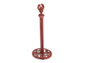 Red Whitewashed Cast Iron Lobster Extra Toilet Paper Stand 16""