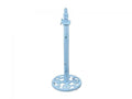 Rustic Dark Blue Whitewashed Cast Iron Mermaid Extra Toilet Paper Stand 16""