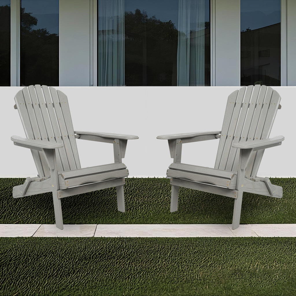 Classic Embossed Grain Adirondack Chair Set of 2
