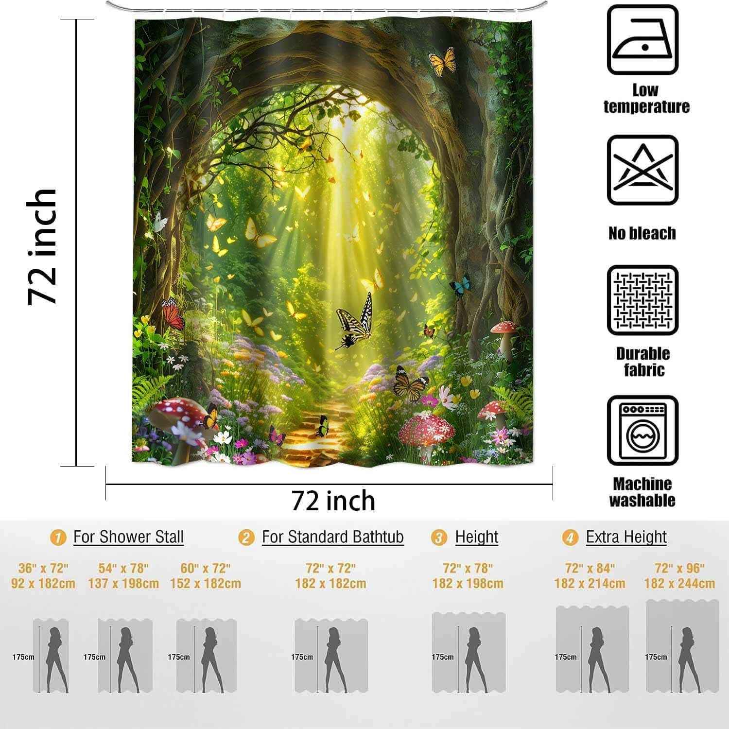 Shower Curtain Digital Printing Bathroom Waterproof Mildew-proof Partition Curtain