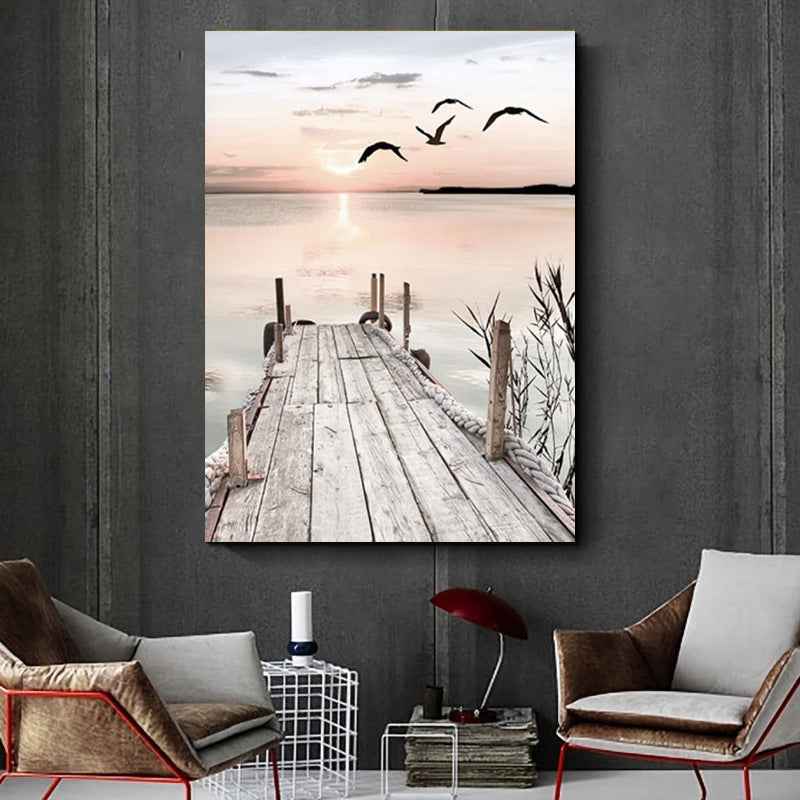 HD Abstract Warm-style Decorative Gallery Corridor Entrance Painting Core