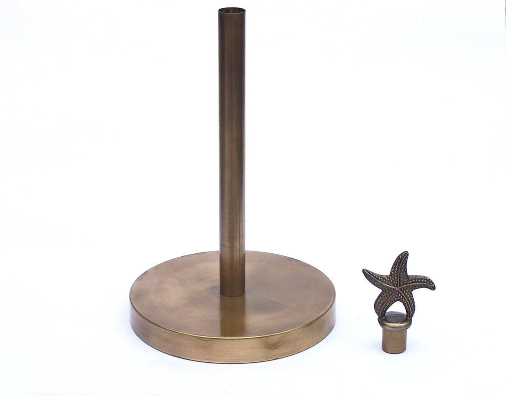 Antique Brass Starfish Paper Towel Holder 16""