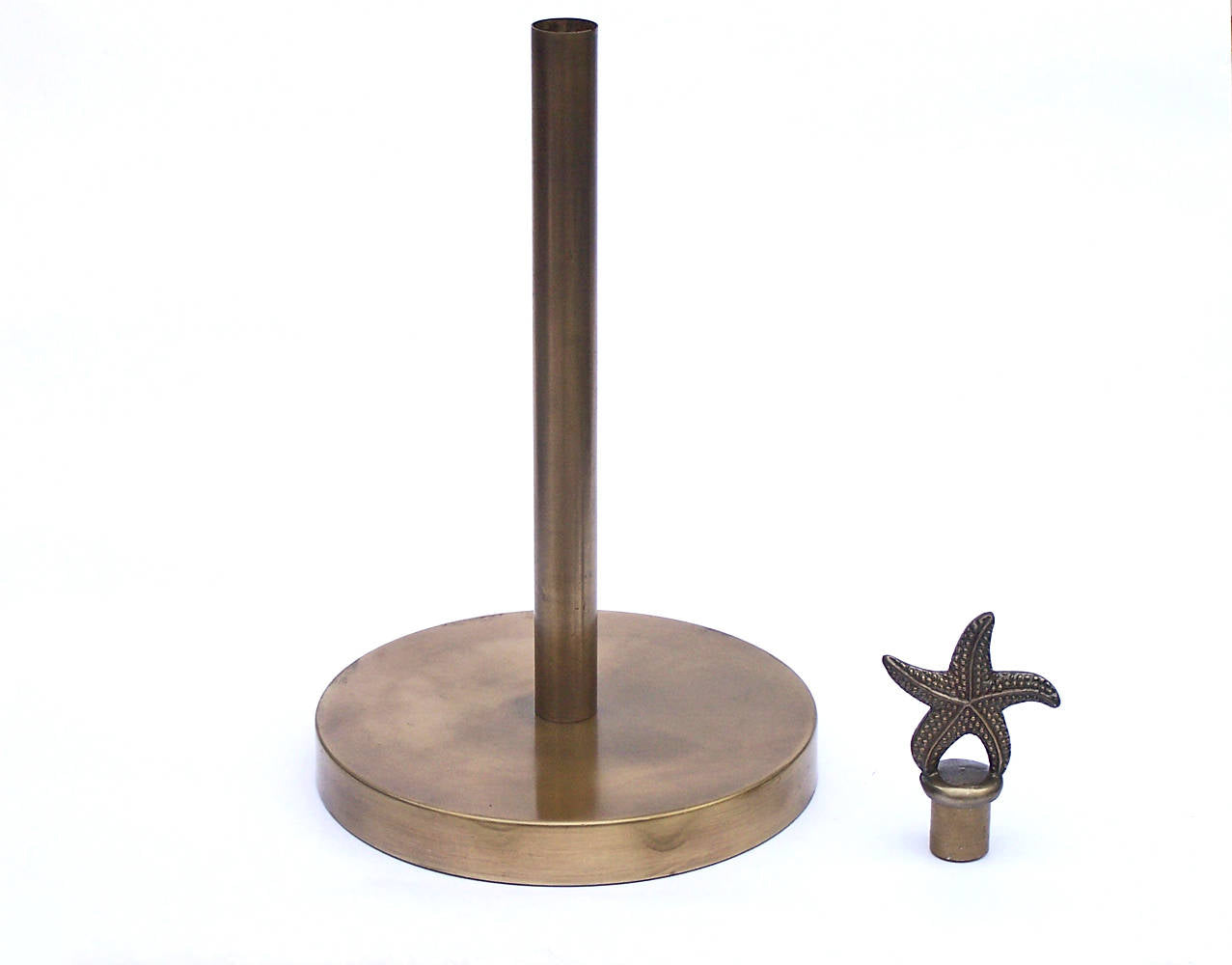 Antique Brass Starfish Paper Towel Holder 16""