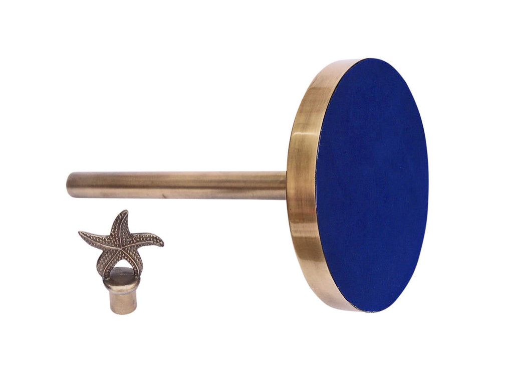 Antique Brass Starfish Extra Toilet Paper Stand 16""