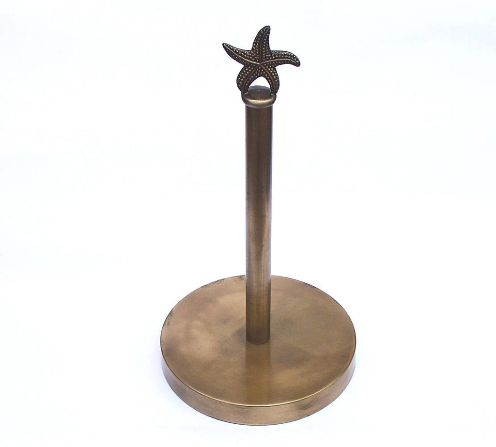 Antique Brass Starfish Paper Towel Holder 16""