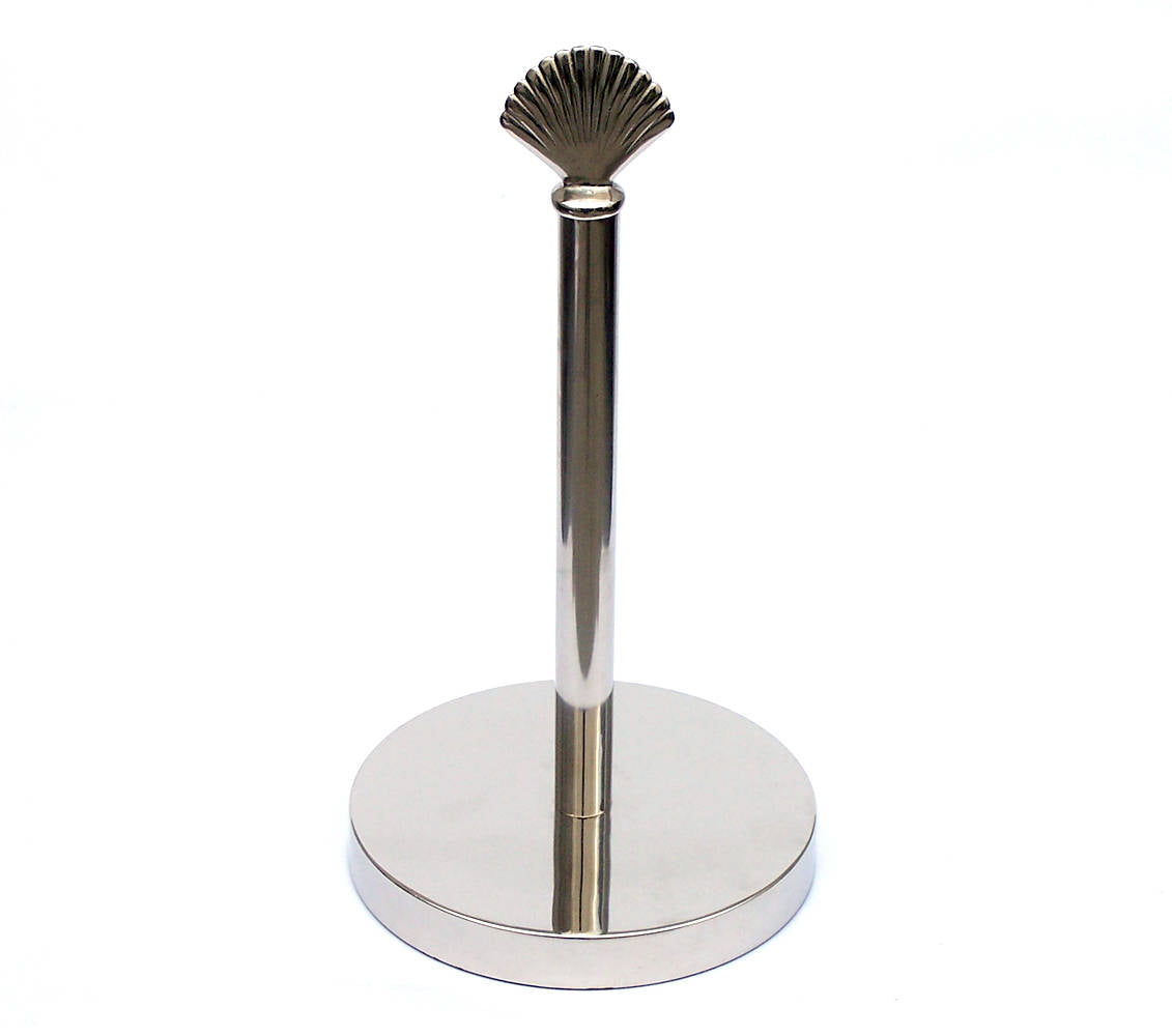 Chrome Sea Shell Extra Toilet Paper Holder 16""