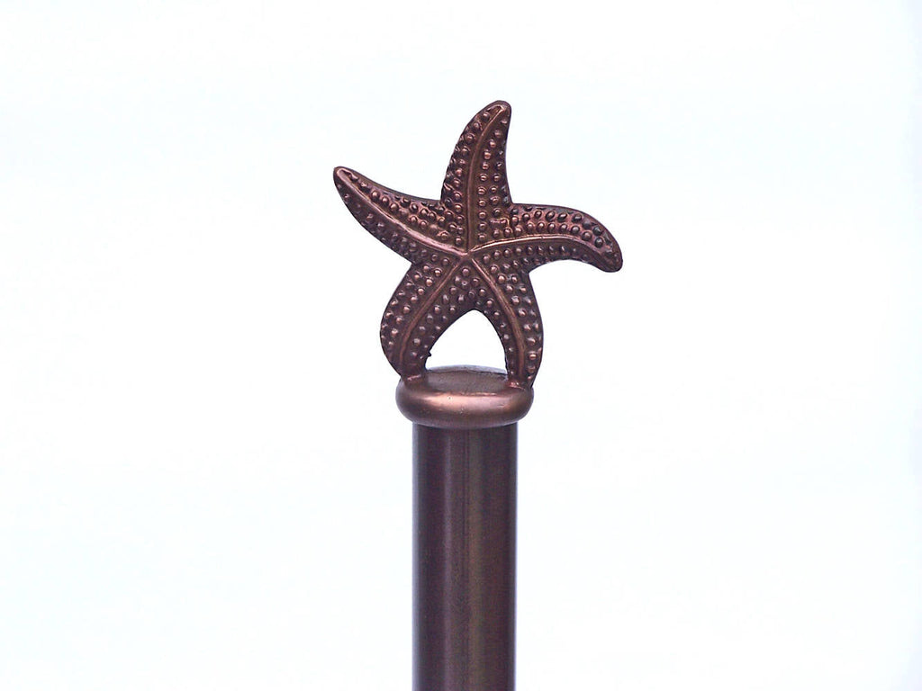 Antique Copper Starfish Paper Towel Holder 16""
