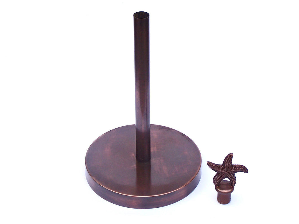 Antique Copper Starfish Paper Towel Holder 16""