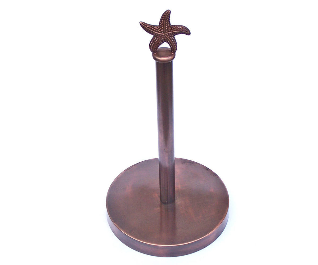 Antique Copper Starfish Extra Toilet Paper Stand 16""