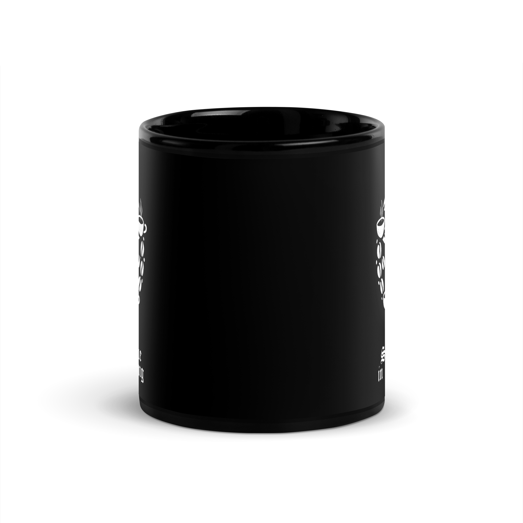 Morning Ritual Black Glossy Mug