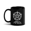 Morning Ritual Black Glossy Mug