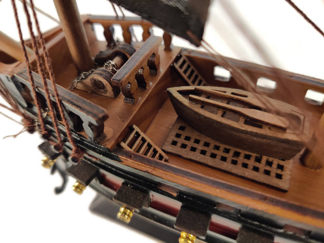Wooden Ben Franklin's Black Prince Black Sails Limited Model Pirate Ship 15""