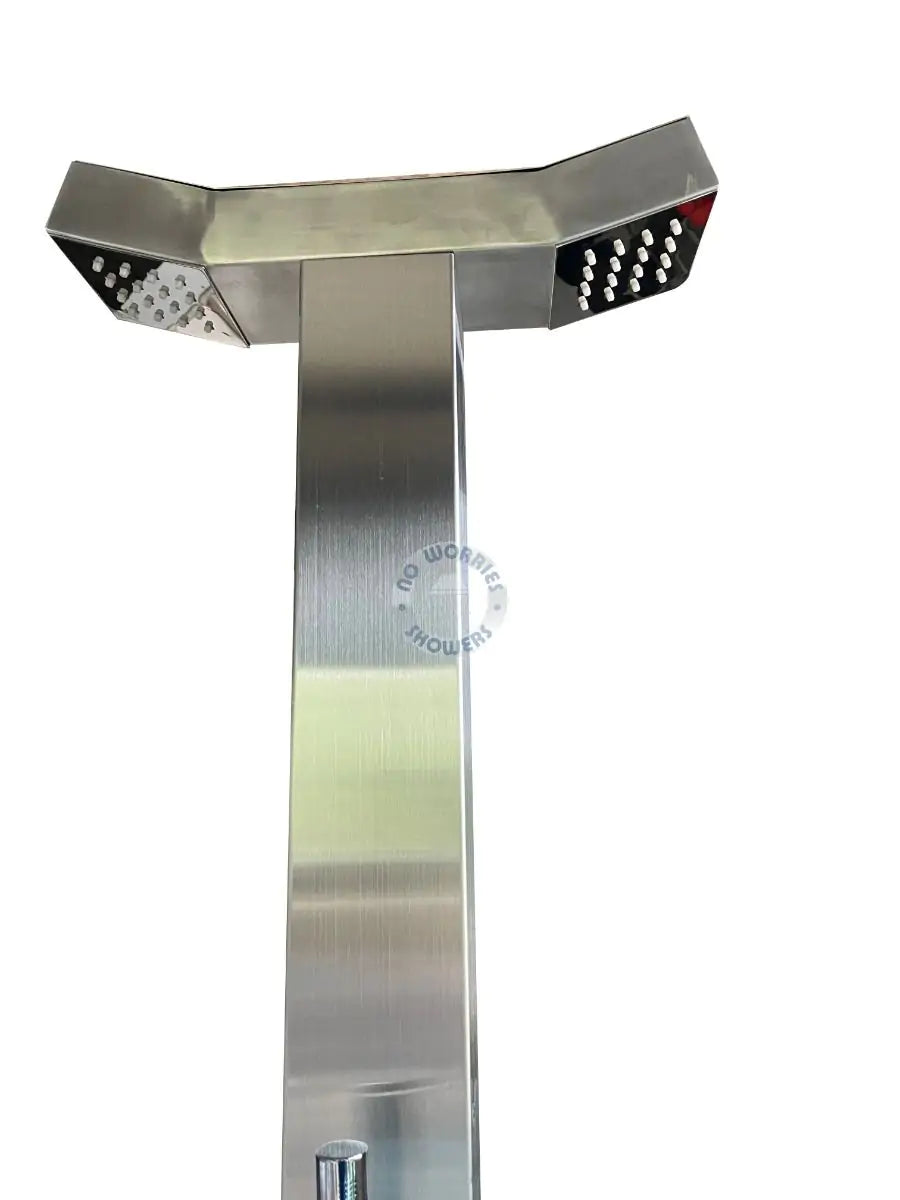 No Worries Showers Bondi Double Head 316L Stainless Steel Outdoor Pool Shower