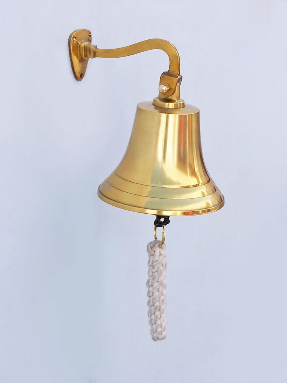 Brass Plated Hanging Ship's Bell 6""