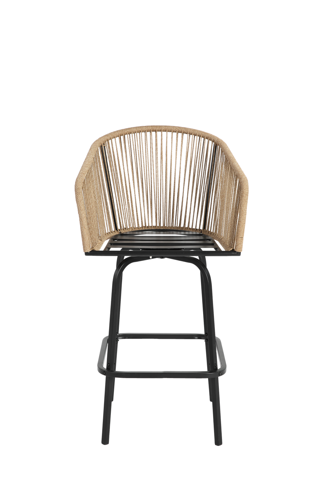 Outdoor Bar Stools Set of 4 with Armrests and Backrest