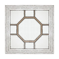 Antique Style Decorative Square Wall Mirror with Mirrored Frame
