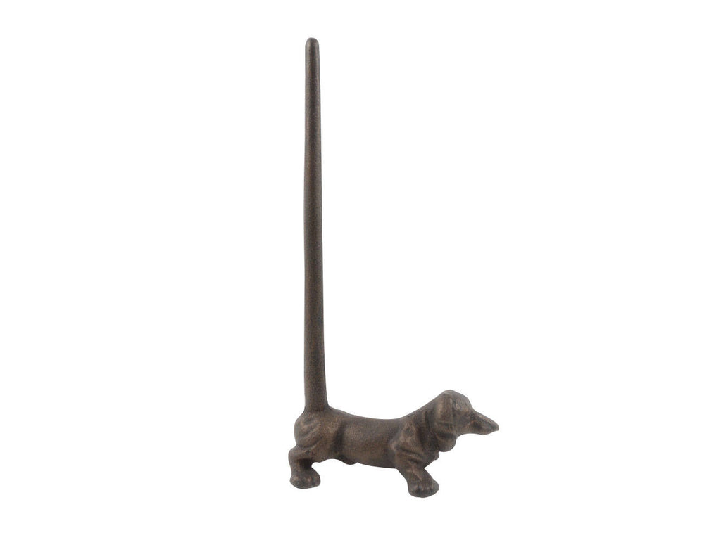 Rustic Copper Cast Iron Dog Paper Towel Holder 12""