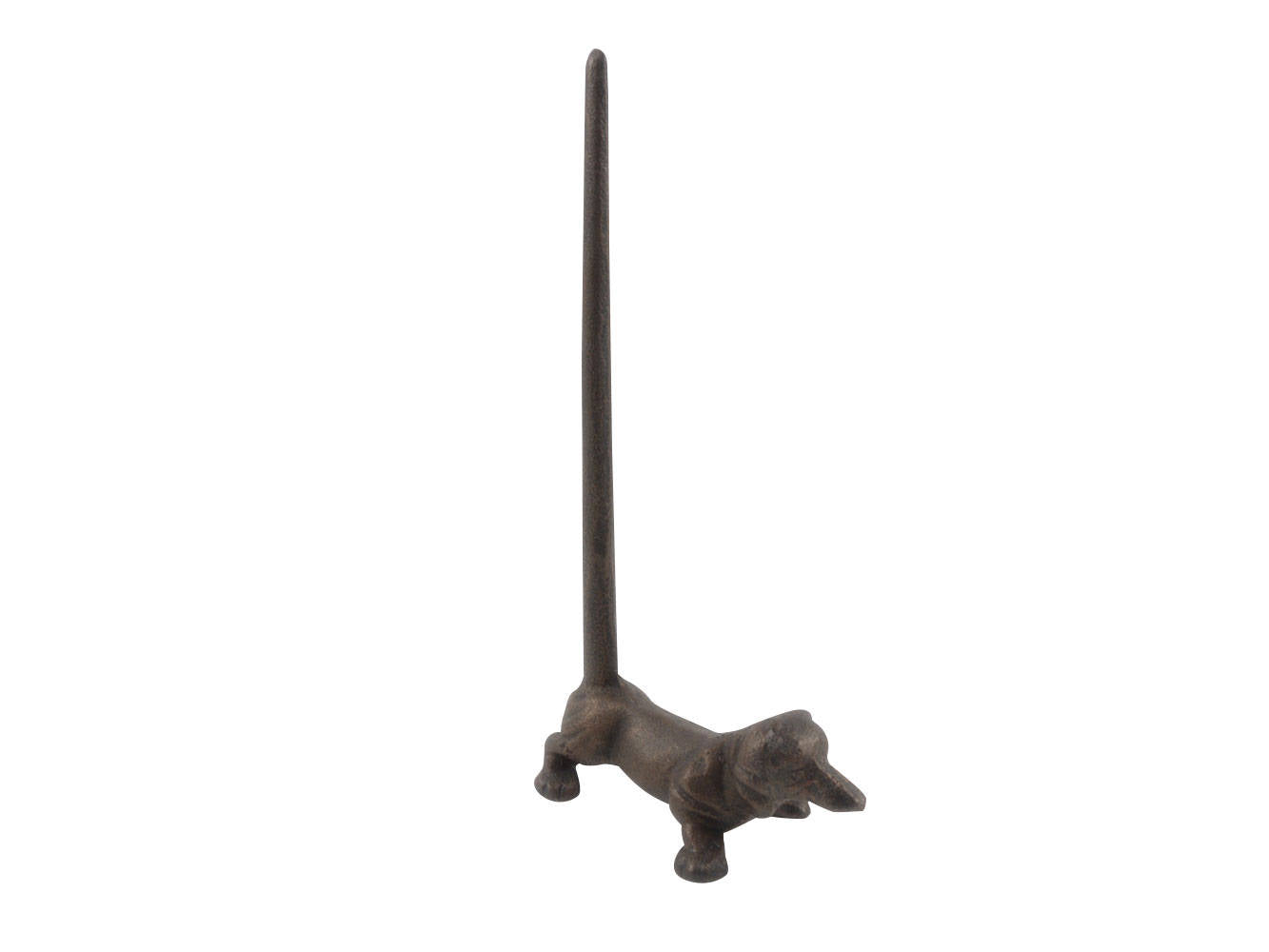Rustic Copper Cast Iron Dog Paper Towel Holder 12""
