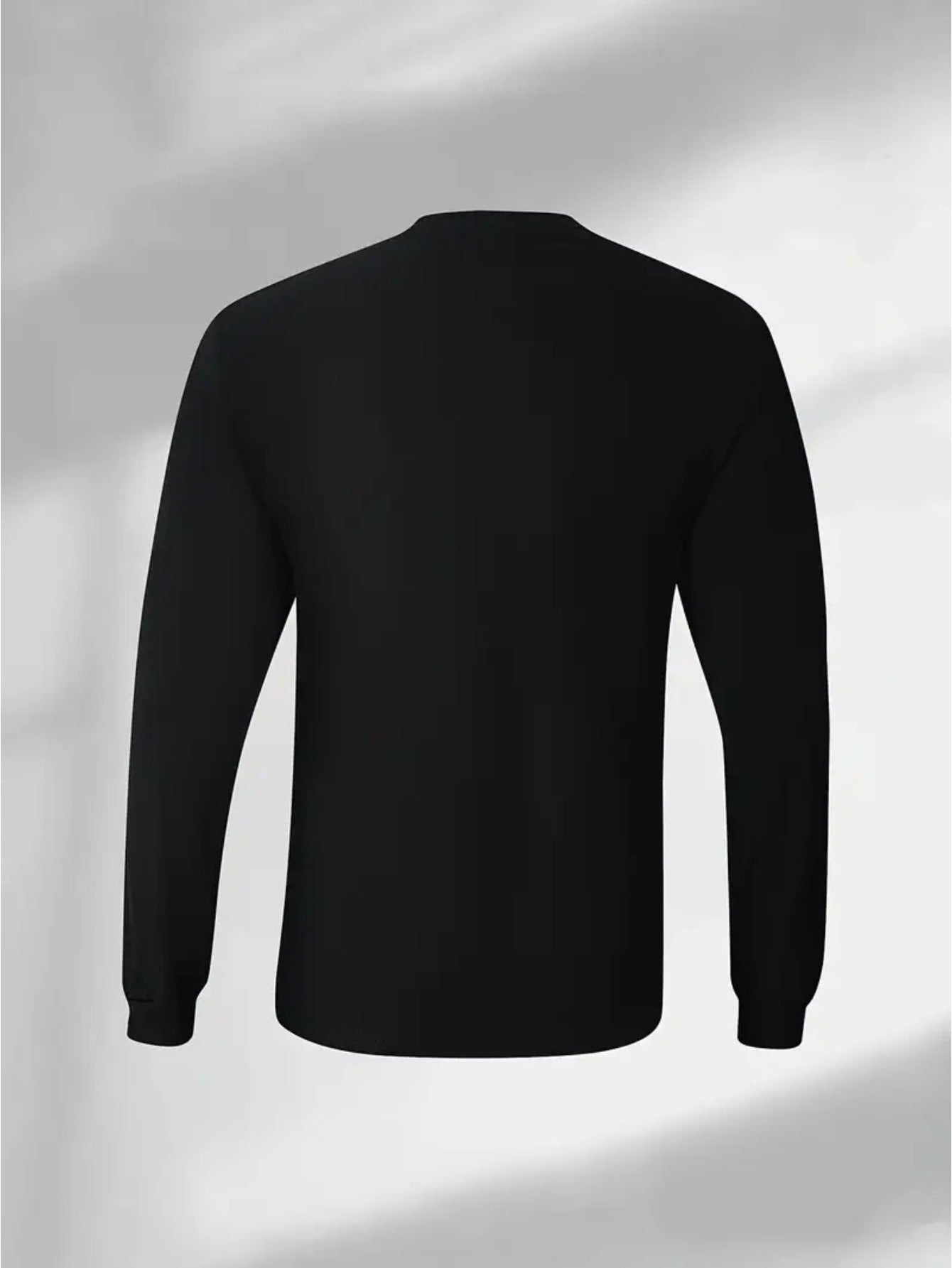 One Piece Long Sleeve T-Shirt | Simple Letter Theme Print, American Street Fashion, Crew Neck, Loose Fit, Slight Stretch Fabric, Color Random, All-Season