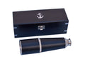 Deluxe Class Admiral's Chrome - Leather Spyglass Telescope 27"" with Black Rosewood Box