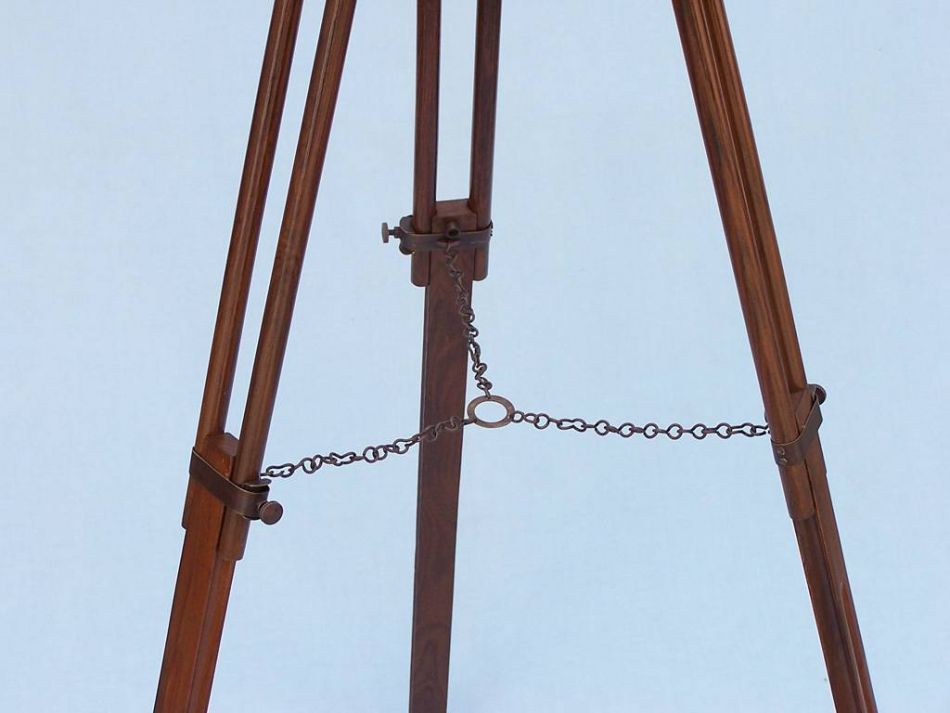 Floor Standing Antique Copper Harbor Master Telescope 50""