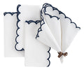 Navy and White Cloth Napkins