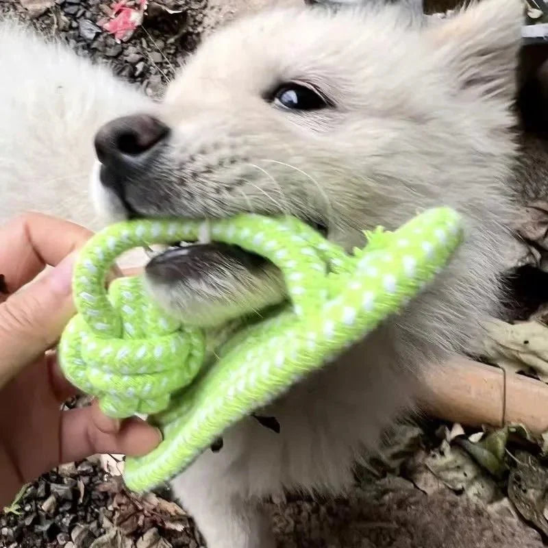 Cotton Slipper Rope Dog Chew Toy for Teeth Cleaning