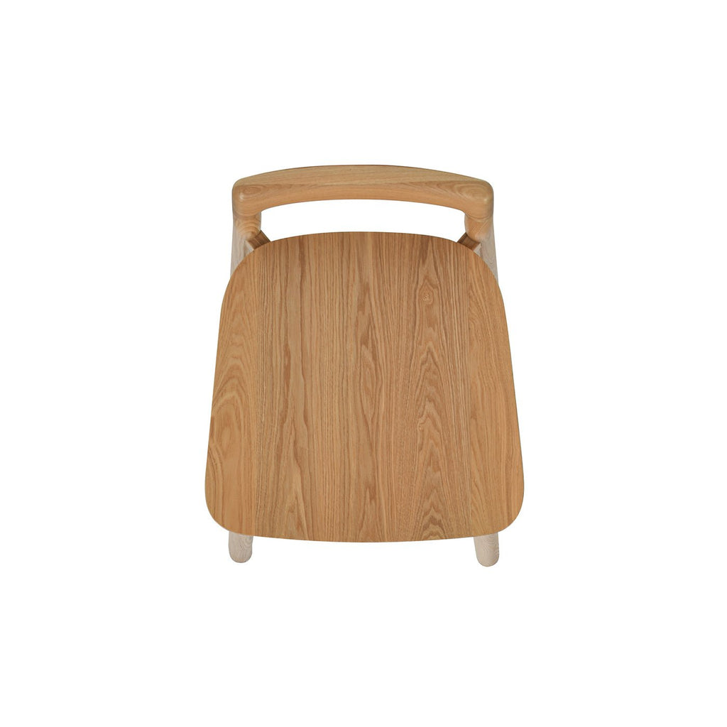 Counter Stool with Low Back and Black Iron Footrest