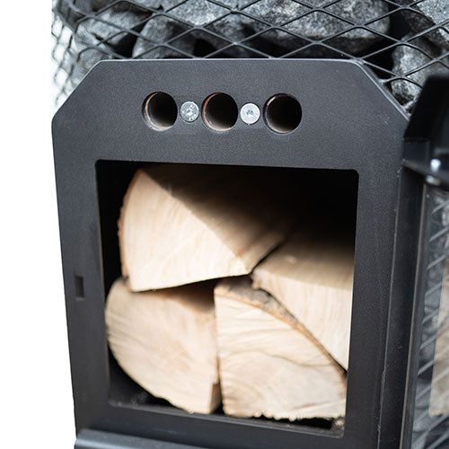 Cozy Heat O Thru-Wall Sauna Stove and Sauna Stones