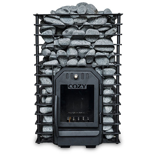 Cozy Heat Quattro Sauna Stove and Sauna Stones