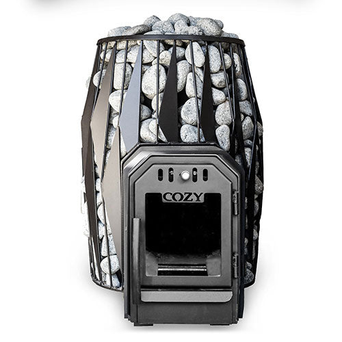 Cozy Heat OG Thru-Wall Sauna Stove and Sauna Stones