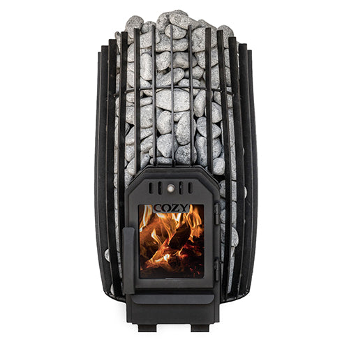 Cozy Heat SW Thru-Wall Sauna Stove and Sauna Stones