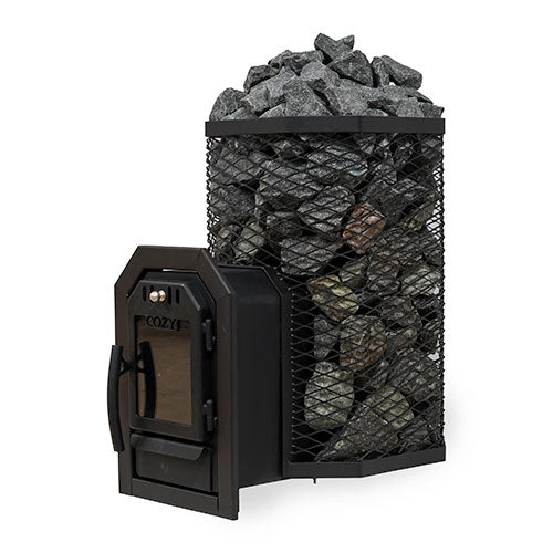 Cozy Heat Thru-Wall Sauna Heater and Sauna Stones