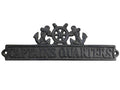 Cast Iron Captains Quarters Sign with Ship Wheel and Anchors 9""