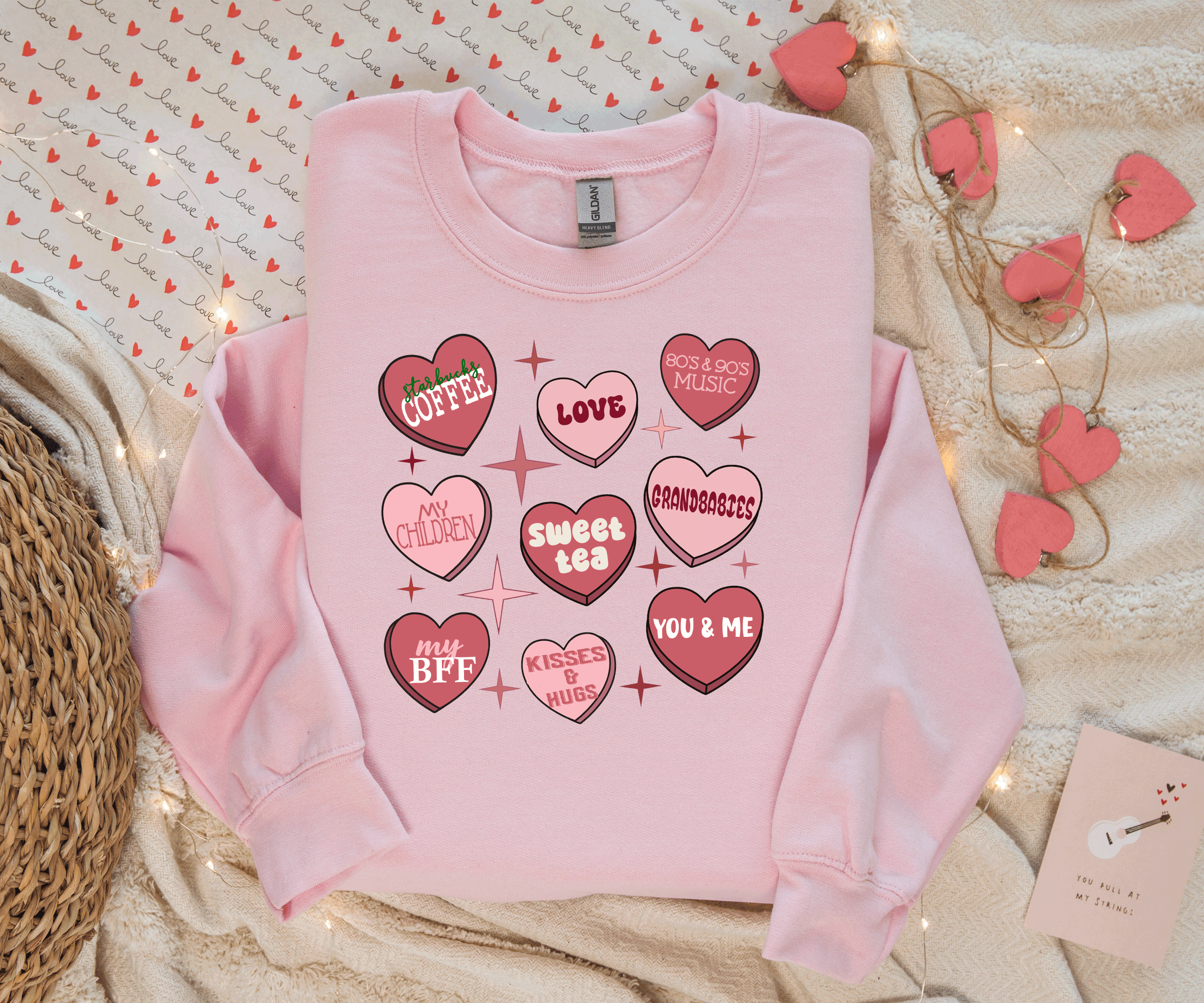 Custom Conversation Heart Valentines, Personalized Gifts, Love notes shirts, Pink conversation hearts, funny quotes Valentine Hearts