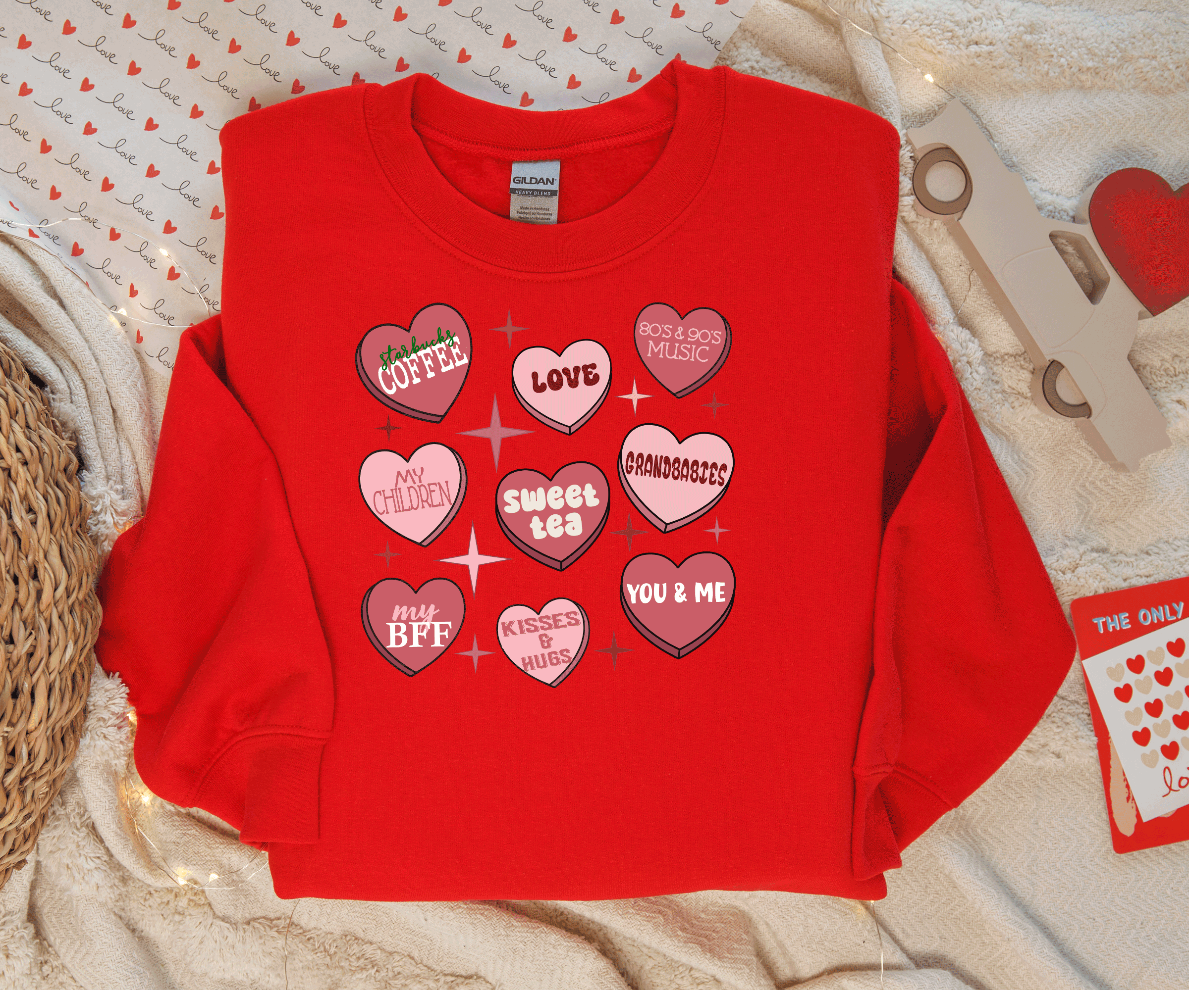 Custom Conversation Heart Valentines, Personalized Gifts, Love notes shirts, Pink conversation hearts, funny quotes Valentine Hearts