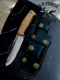 Handmade Demascus Knife with Rosewood Handle – 10”