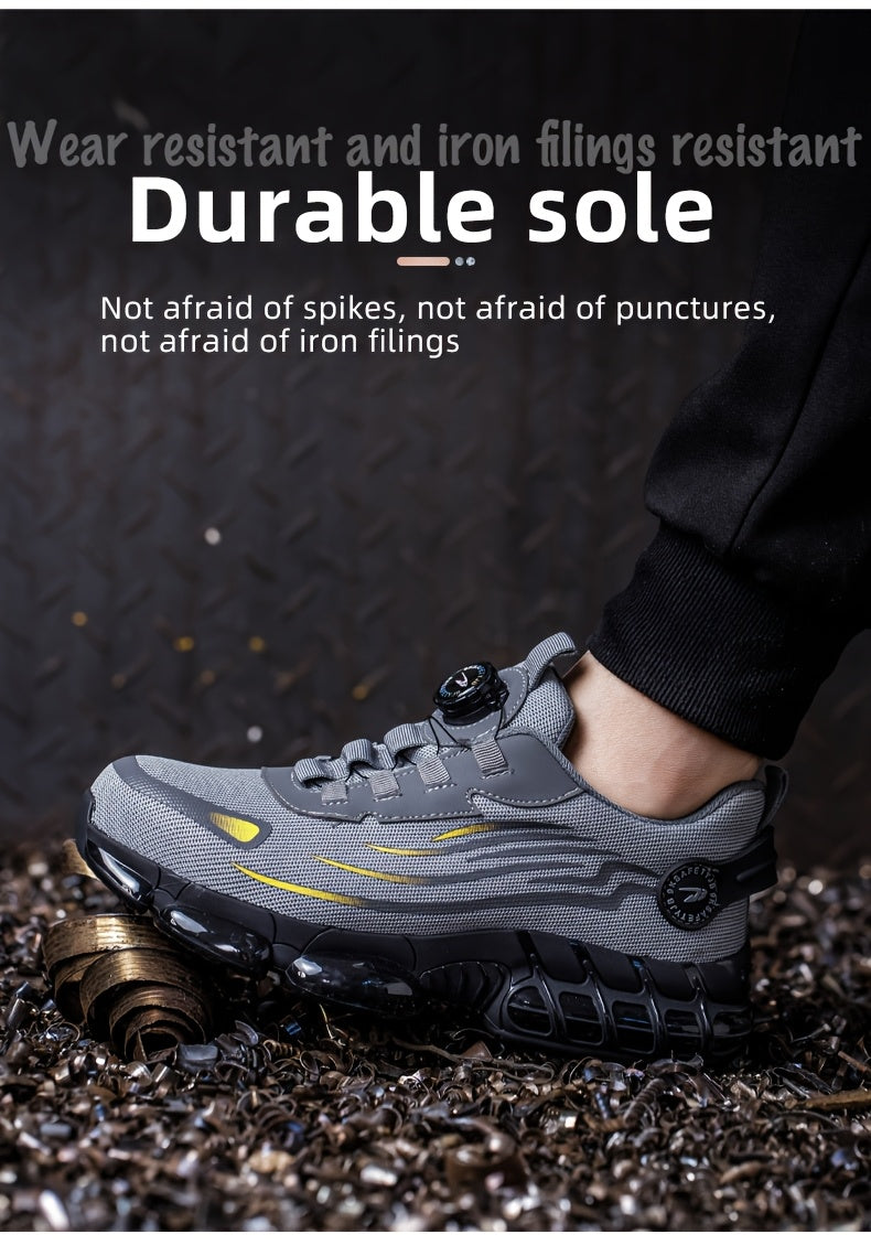 Buttoned Anti-Crush, Anti-Puncture, Comfortable, Breathable And Protective Safety Shoes