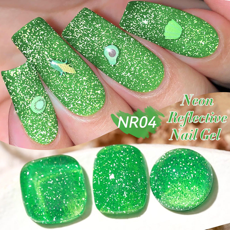 Nail Art Fluorescent Crushed Diamond Gel Polish