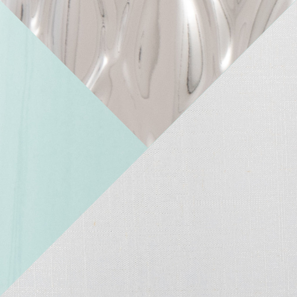 Penelope 22" Contemporary Ceramic Table Lamp with Tiffany Blue & Silver Body