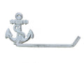 Whitewashed Cast Iron Anchor Hand Towel Holder 10""