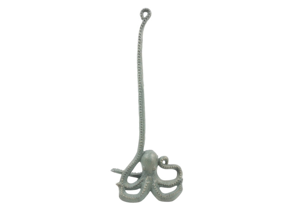 Antique Bronze Cast Iron Octopus Kitchen Paper Towel Holder 19""