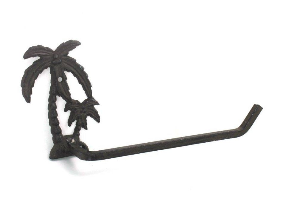 Cast Iron Palm Tree Toilet Paper Holder 10""