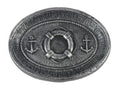 Antique Silver Cast Iron Decorative Anchors And Lifering Bowl 8""