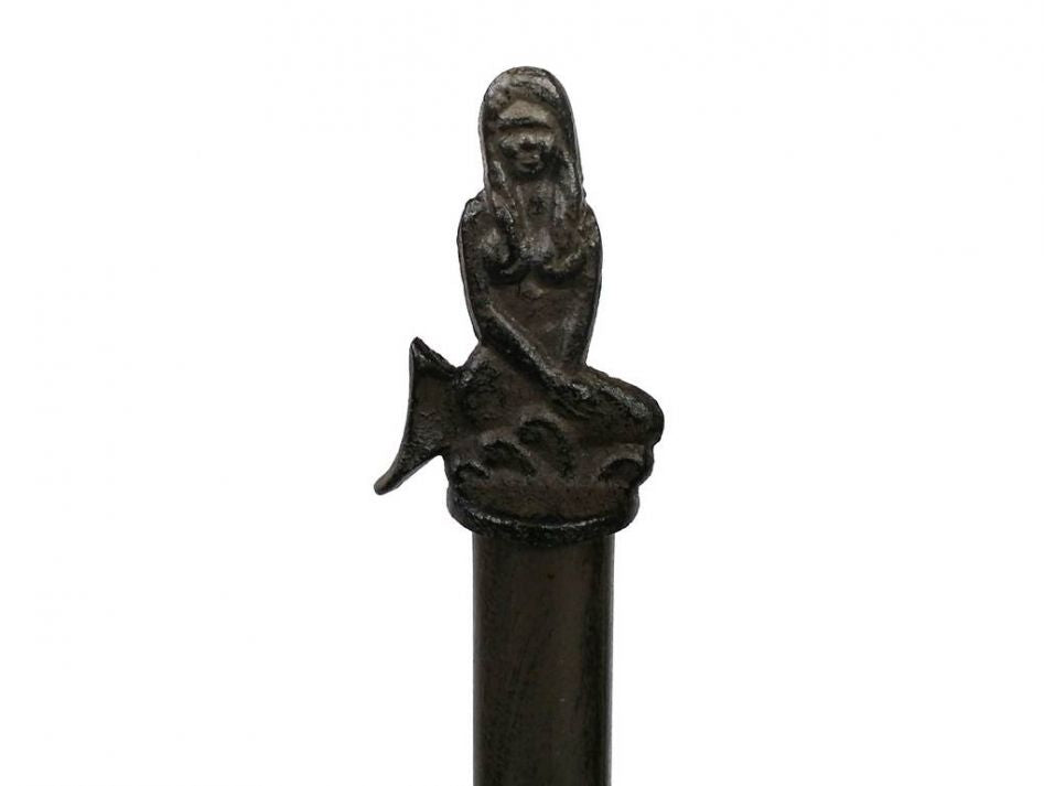 Cast Iron Mermaid Paper Towel Holder 16""