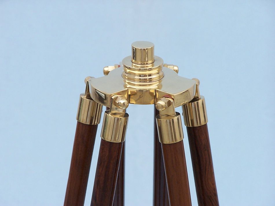 Floor Standing Brass/Wood Galileo Telescope 65""