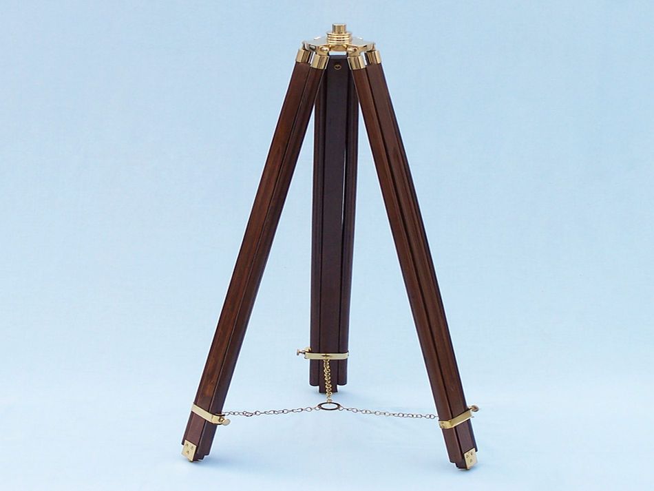 Floor Standing Brass/Wood Galileo Telescope 65""