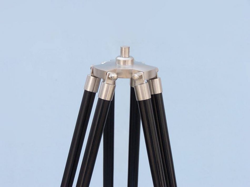 Floor Standing Brushed Nickel With Leather Anchormaster Telescope 65""