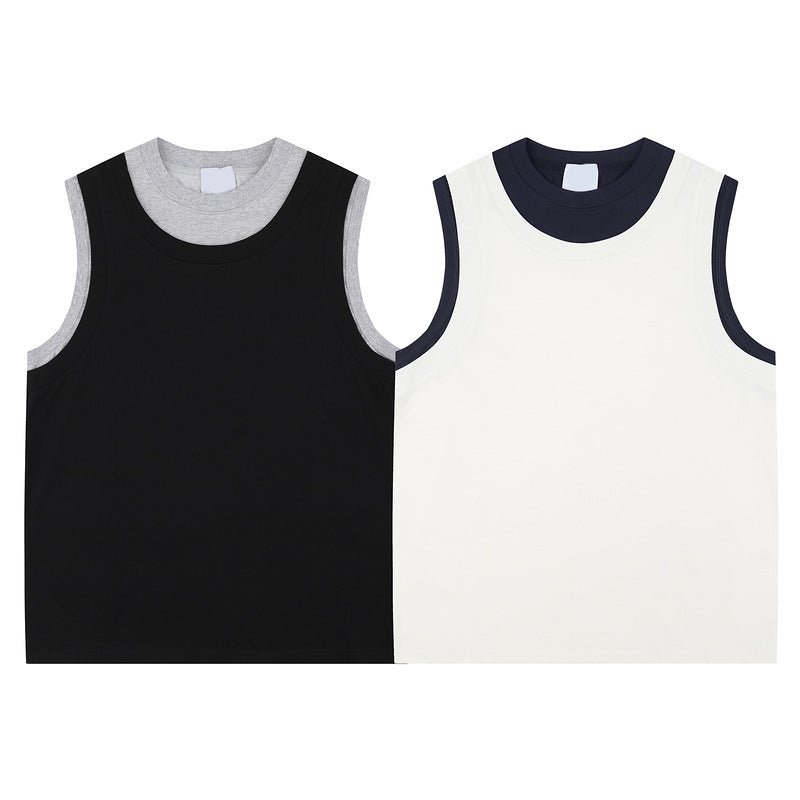 Design Spliced Vest Men's Sleeveless Sports Fitness
